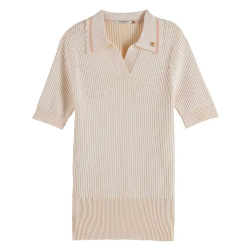 Scotch & Soda Rib Polo Neck Short Sleeve Pullover